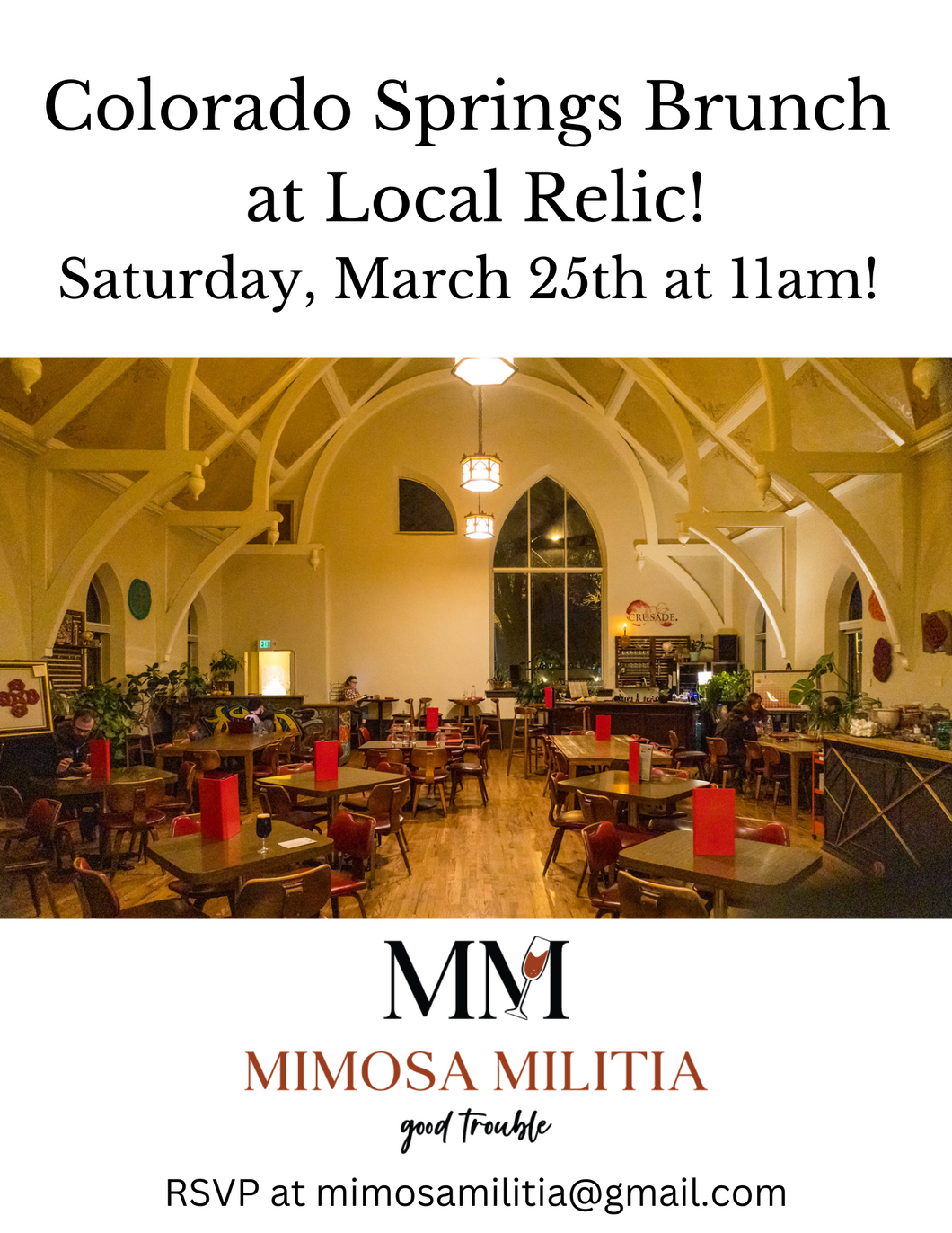 Brunch at Local Relic - Saturday, March 25th, 2023 at 11am