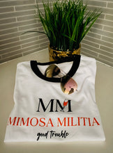 Load image into Gallery viewer, Women&#39;s Ringer Tee - White/Navy
