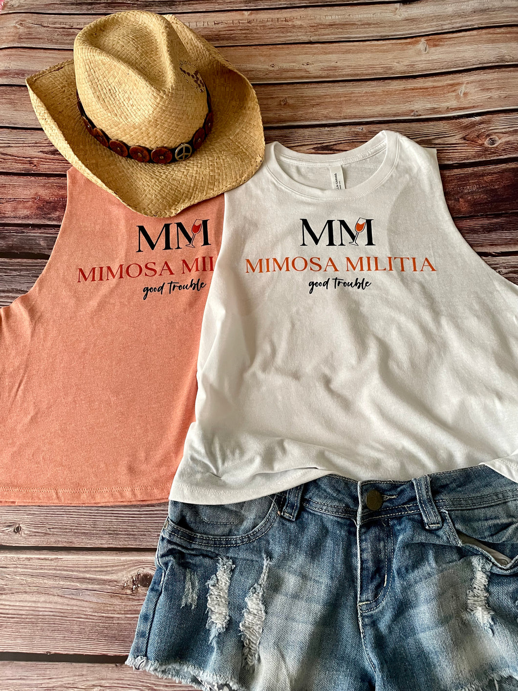 Women's Racerback Cropped Tank with Classic Logo